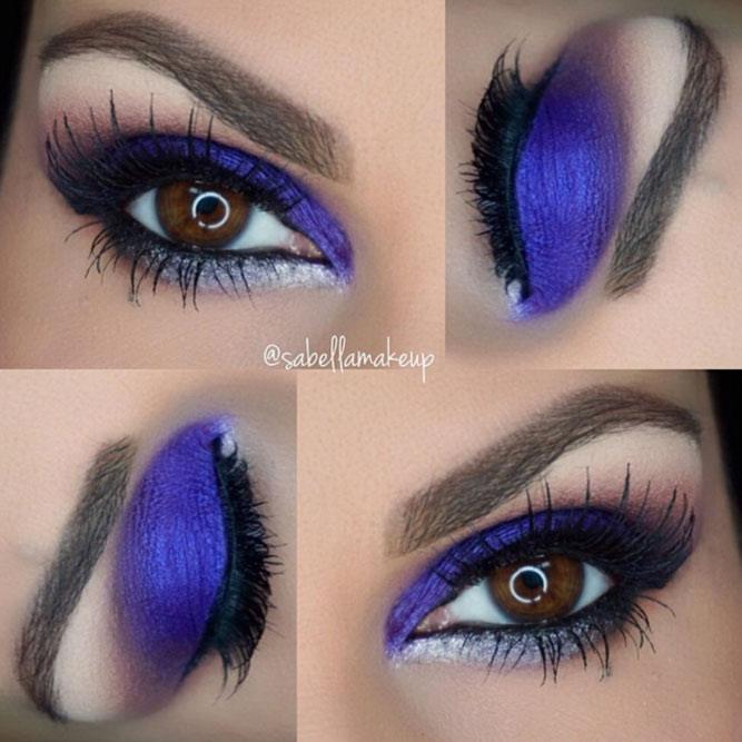Smokey Purple Matte Eyeshadows on Brown Eyes