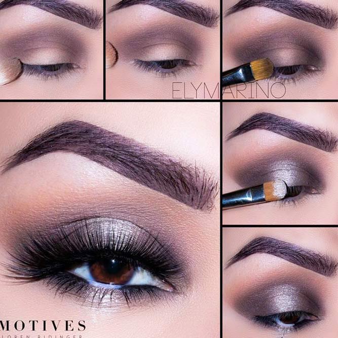 Gray Smokey Makeup Tutorial For Brown Eyes #smokeytutorial