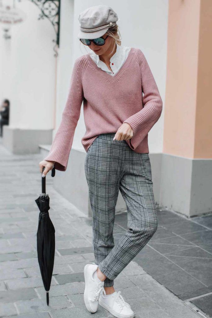 Work Outfits with Plaid Pants