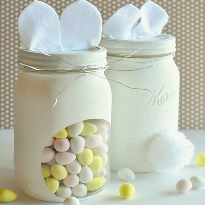 Cute Candy Jars With Bunny Ears