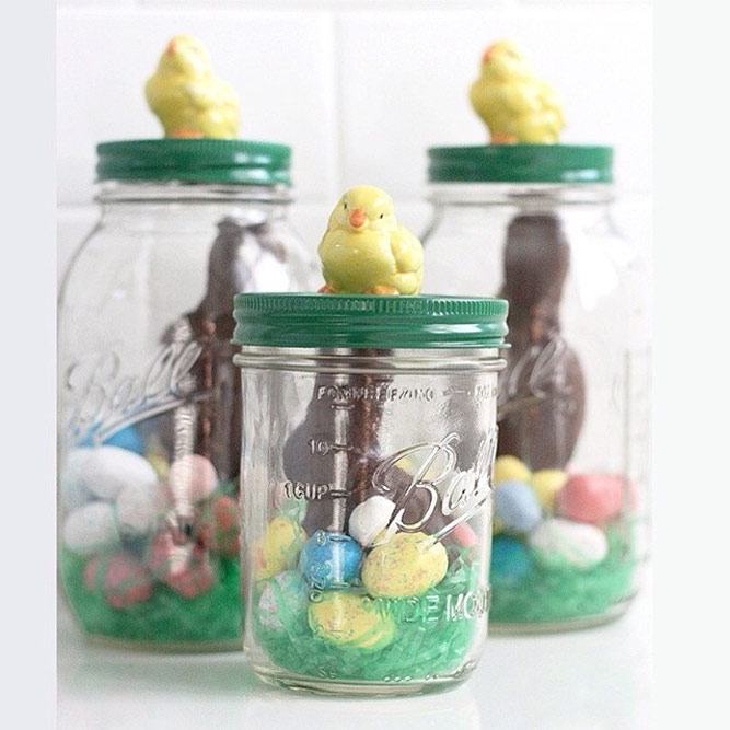 Chick Easter Mason Jar Design #chickcandyjar