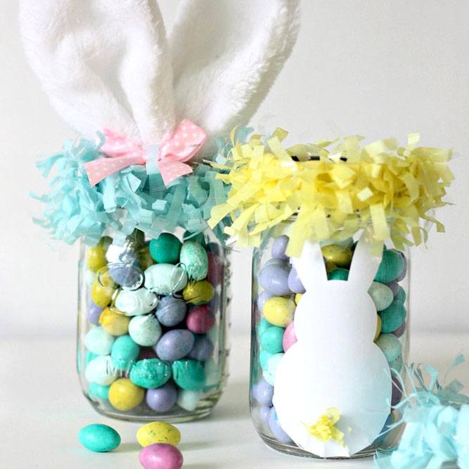 Cute Candy Jars With Bunny Ears