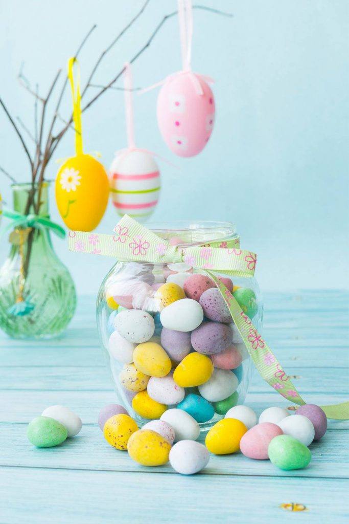 Transparent Jar for Candies with Tape