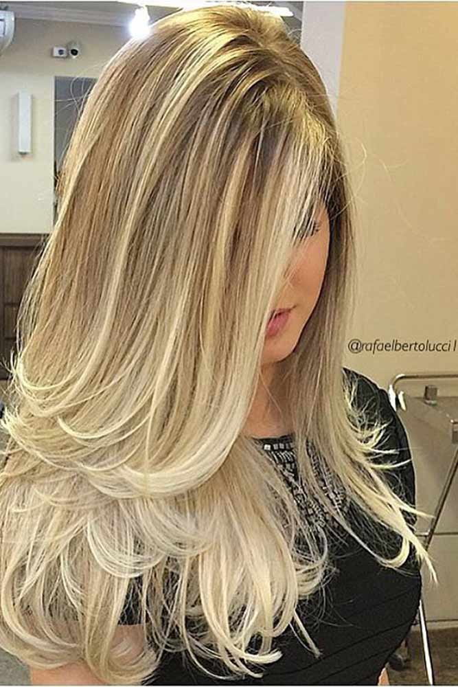 Long Blonde Layered Haircut #coolhairstyles #highlights