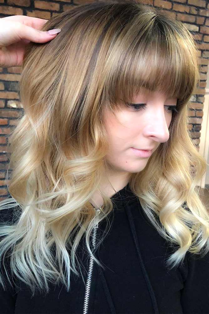 Amazing Layered Haircut With A Straight Fringe