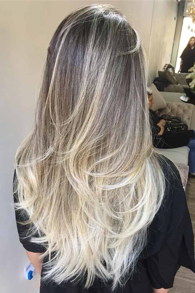 Ash Brown To Blonde Ombre Hairstyles With Layers #ashhairstyles #style
