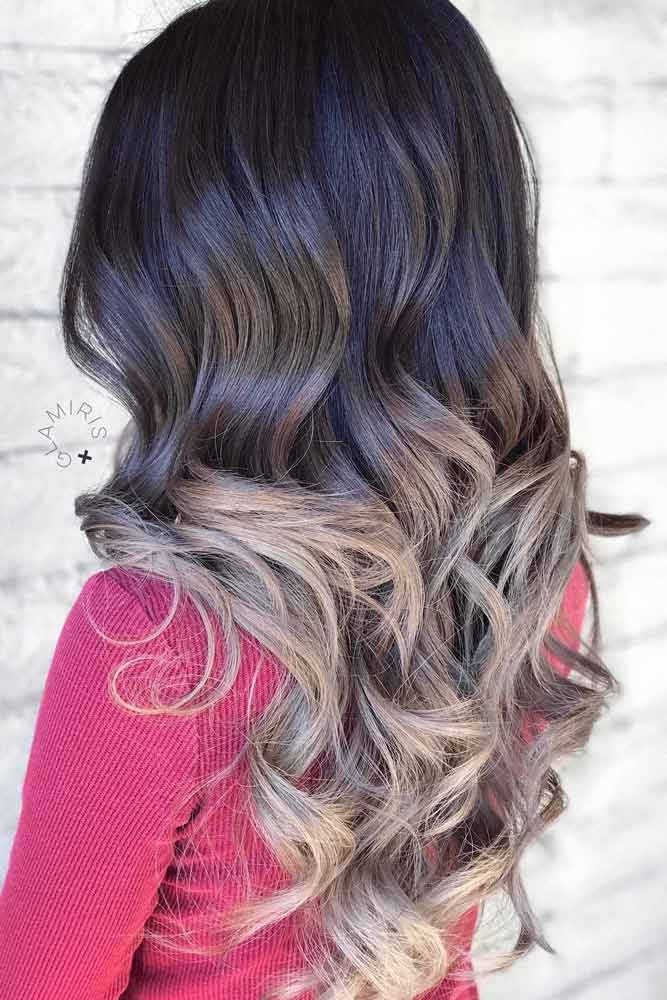 Brunette To Ahs Brown Ombre #balayagehair #brownbalayage
