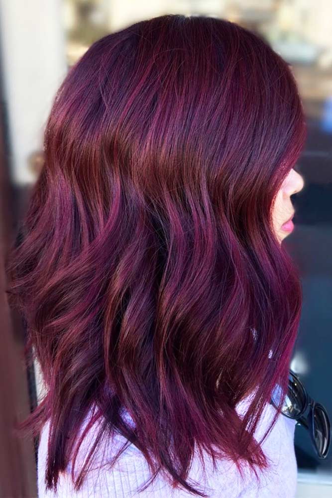 Colored Ombre Hair with Layers