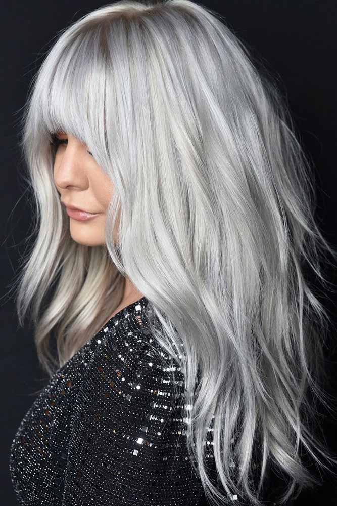 Short, Medium, And Long Layers #silverhair #grayblondehair