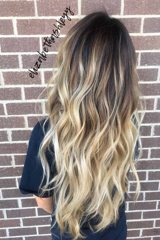  Dark Brown To Blonde Ombre Hairstyle #waves #stylishlook