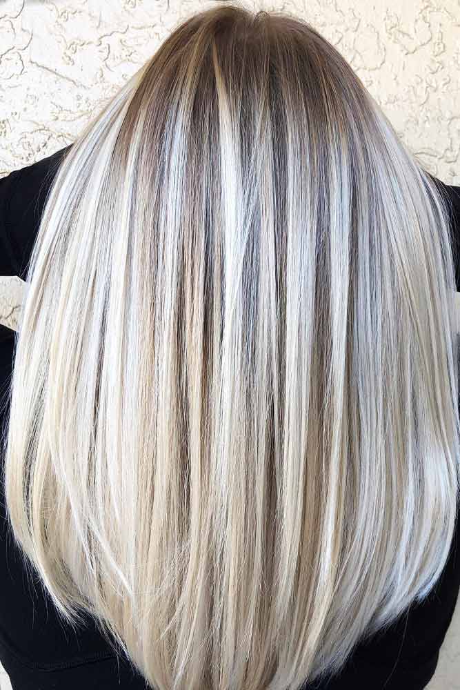 Popular Layered Straight Blonde Hair