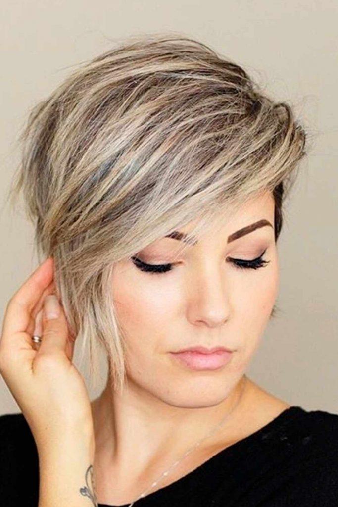 Asymmetrical Pixie Bob #asymmetricalhaircut #pixiebob