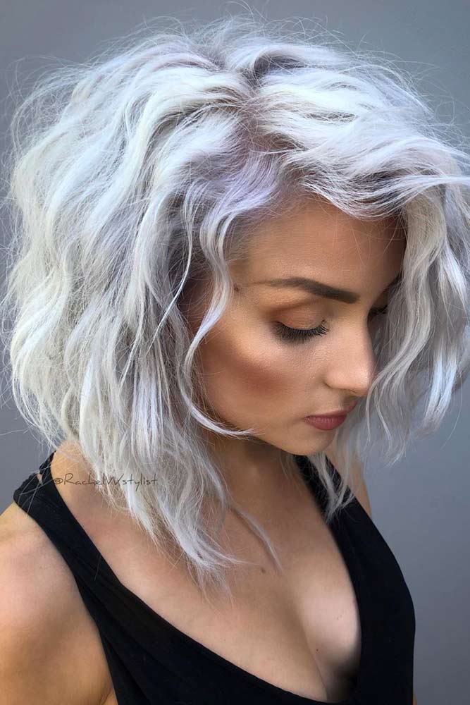 Curly Grey Layered Hairstyles