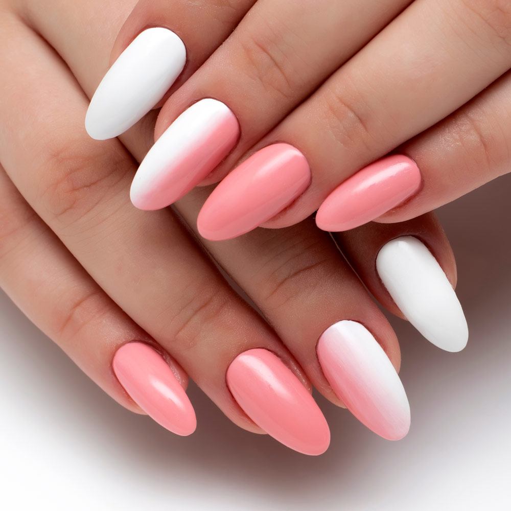 Nude and White Vertical Ombre