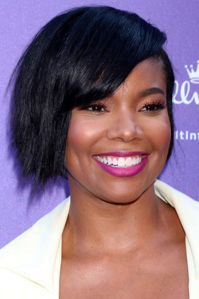 Gabrielle Union with Shag Dark Bob