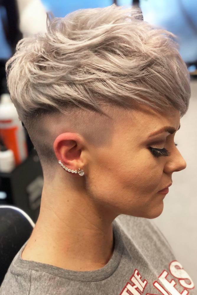 Image of Short shag haircut with undercut