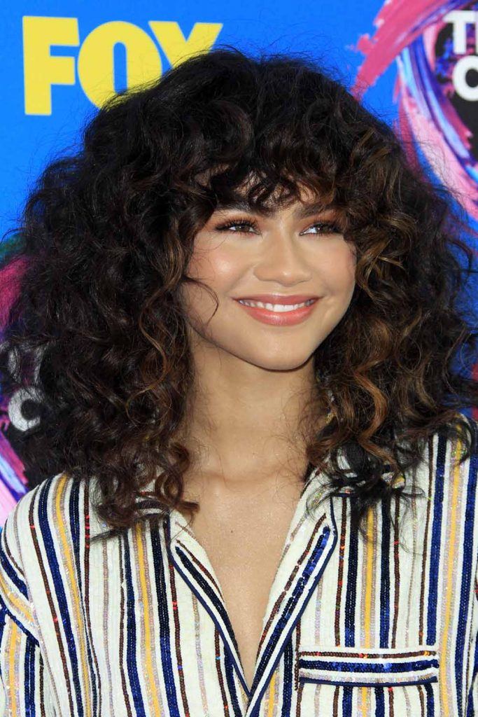 Zendaya with Curly Shag Bob