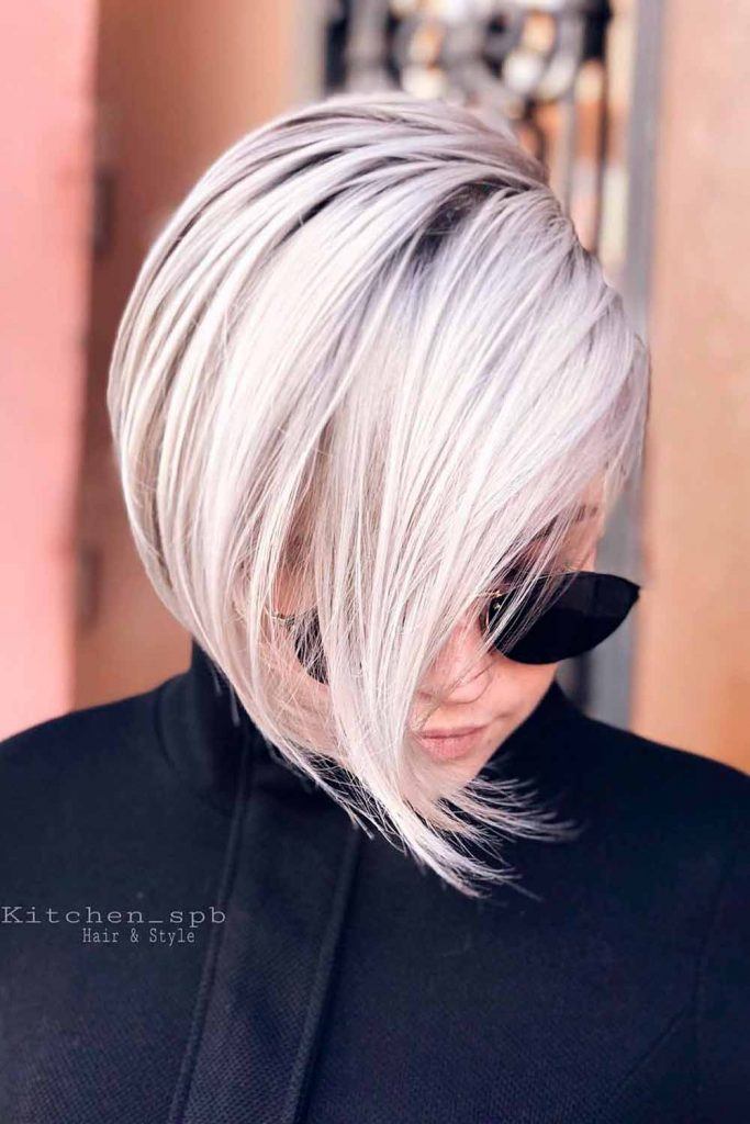 Blonde Reverse Bob #reversebob #platinumblonde