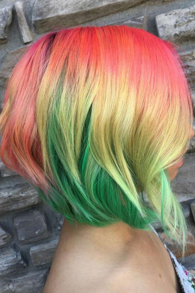 Colorful Layered Bob