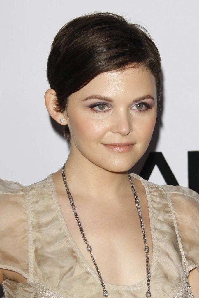 Ginnifer Goodwin with Dark Sleek Pixie