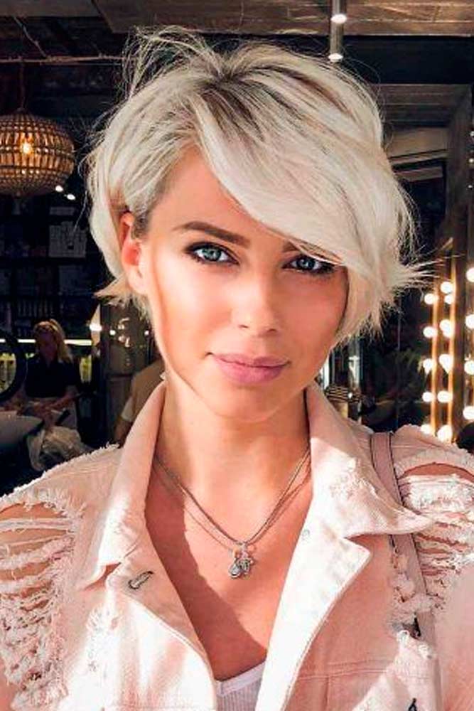 Easy-To-Style Side Fringe Bob #blondehair #bobhair