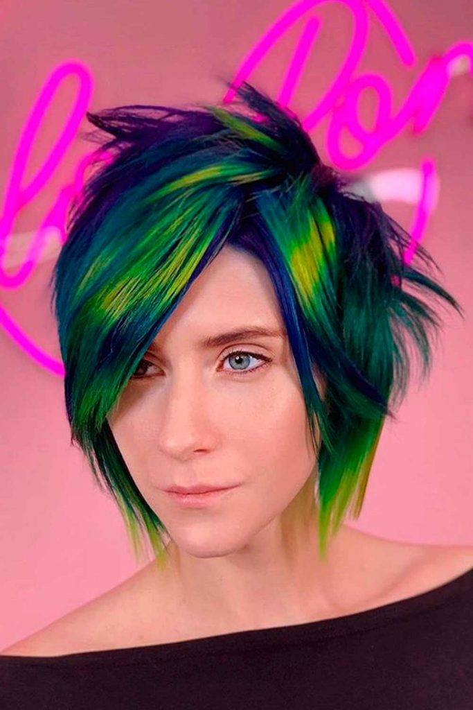 Trending hairstyles | Mermaid hair color, Mermaid hair, Short rainbow hair