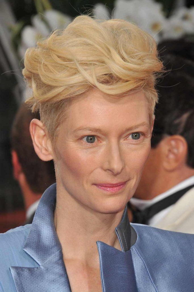 Tilda Swinton with Messy Pixie