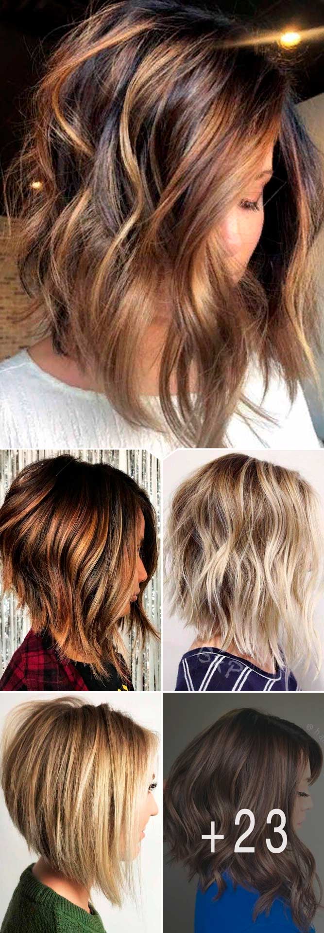 curly long stacked bob hairstyles