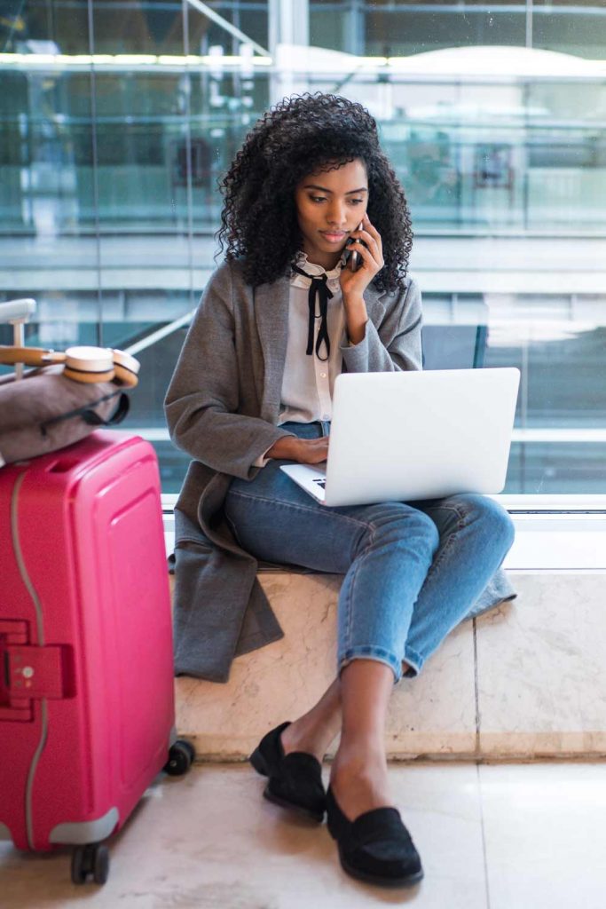 Airport Outfits with Jeans and Blouse