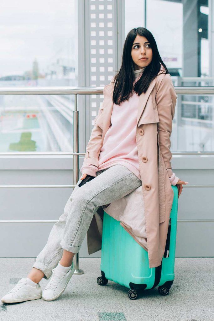 Pastel Outfits with Trench for Travel