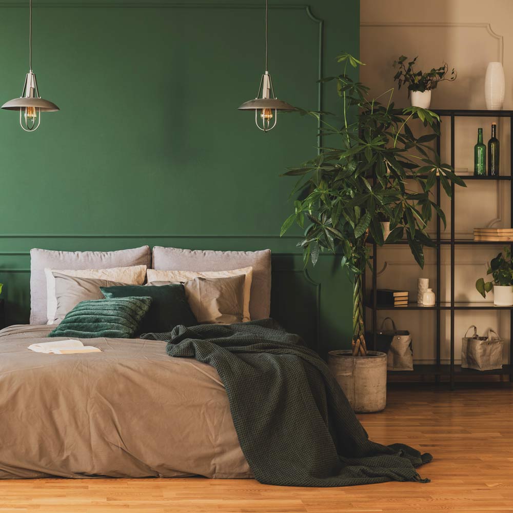 Green Colored Bedroom Decor