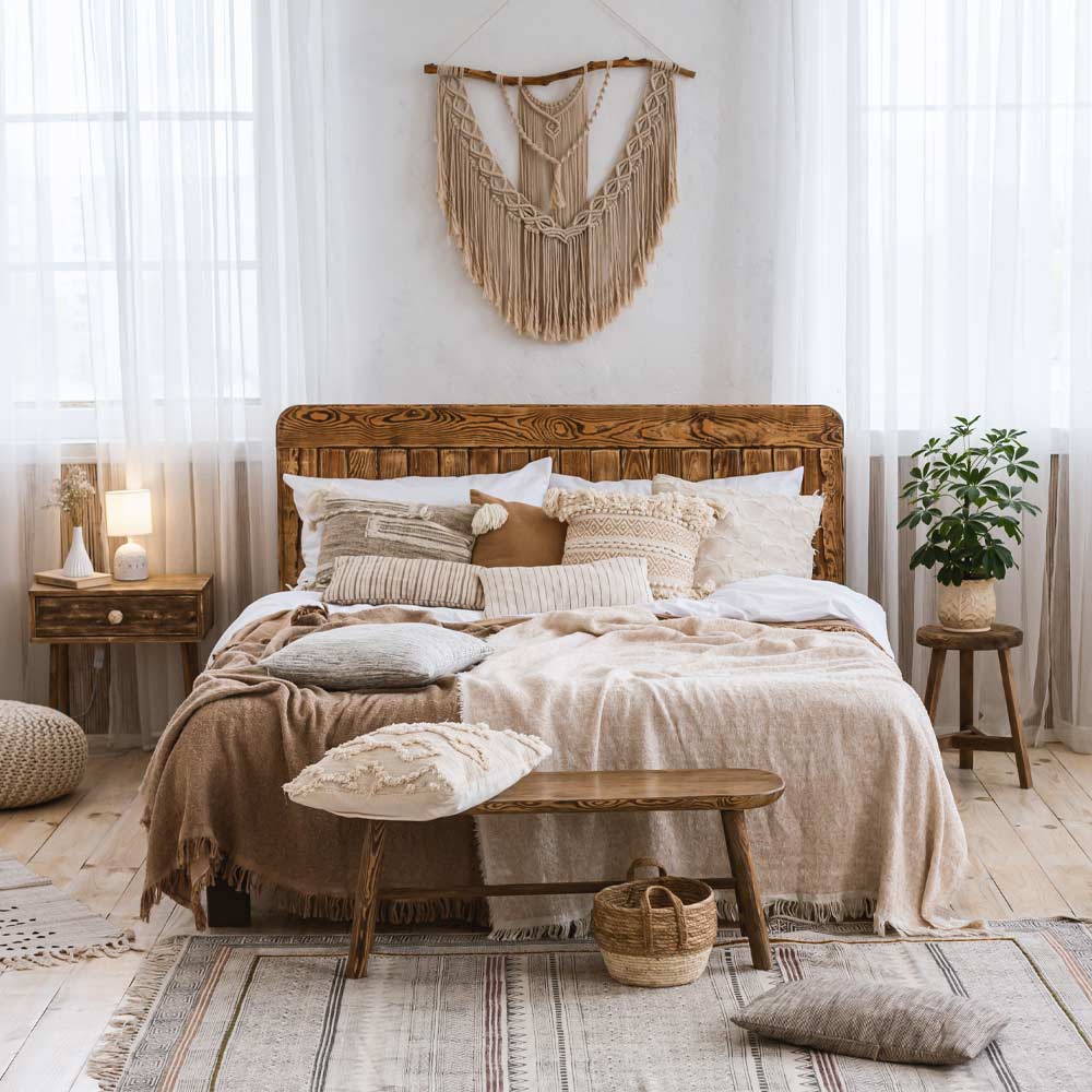 Boho Bedroom Decor with Rustic Accents