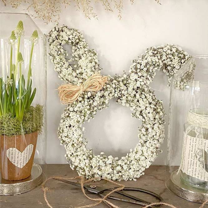 Flowers Bunny Wreath Design #flowerswreath