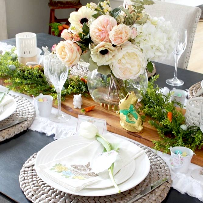 Easter Table Setting With Bunnies Companions picture 2
