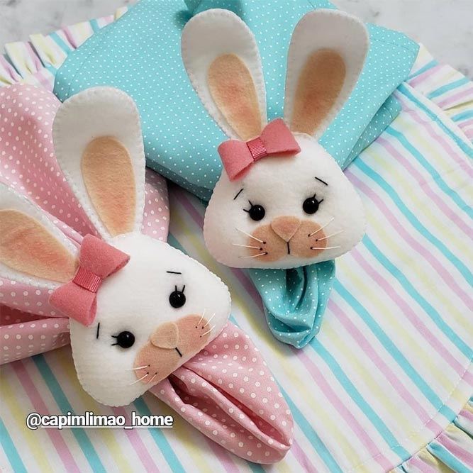 Bunny Napkin Rings Decorations #napkinholder #napkinring