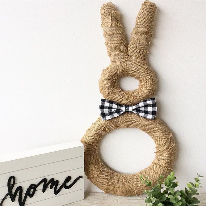 Burlap Bunny Wreath Design #burlapwreath