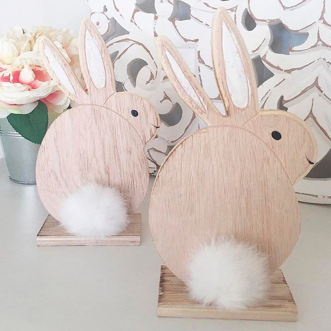 Wood Simple Bunny Decor Ideas #woodbunny