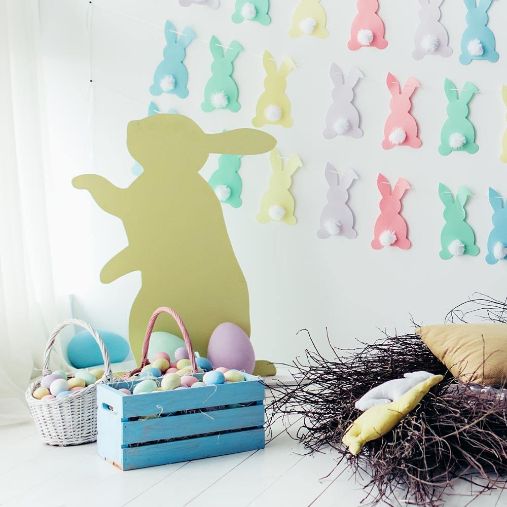 Easy Easter Decoration with Paper Bunny