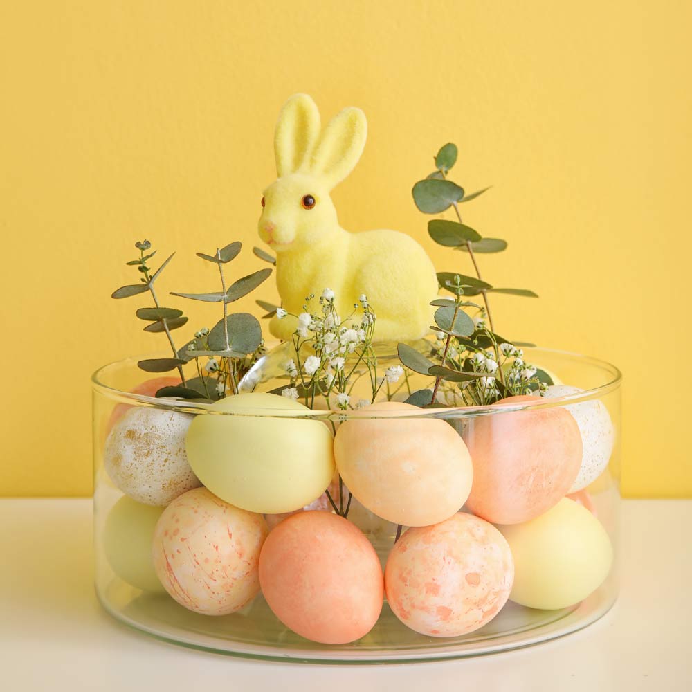 Rabbit with Colorful Eggs Easter Decor