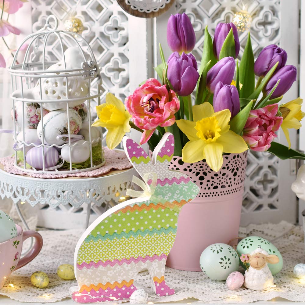 Easter Decoration Idea with Rabbit