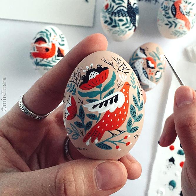 Folk Style For Easter Eggs