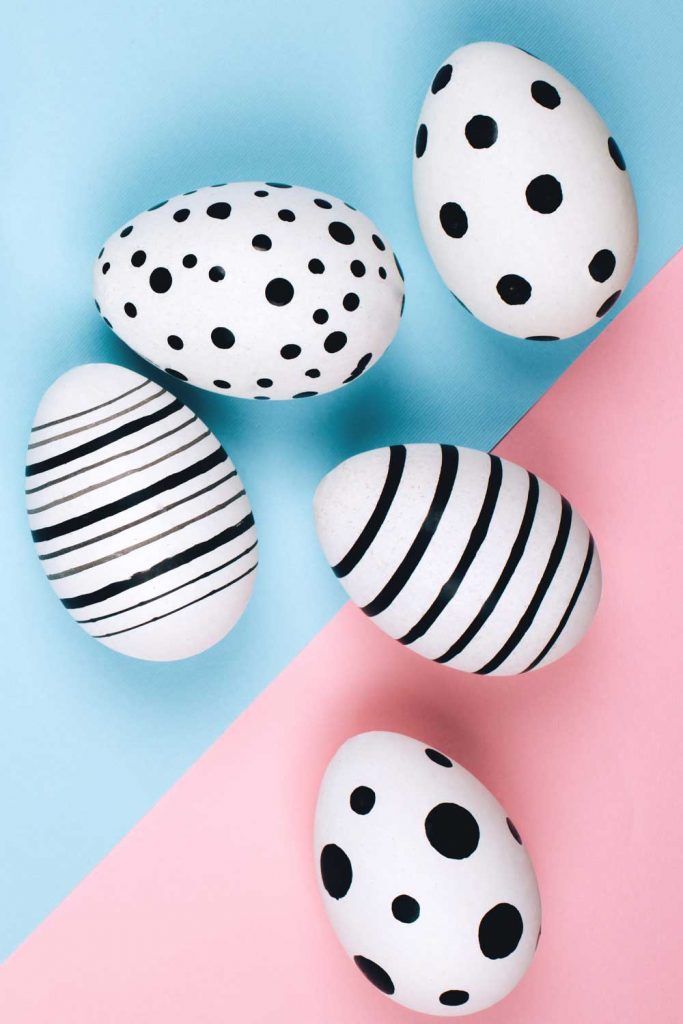 Black and White Easter Eggs