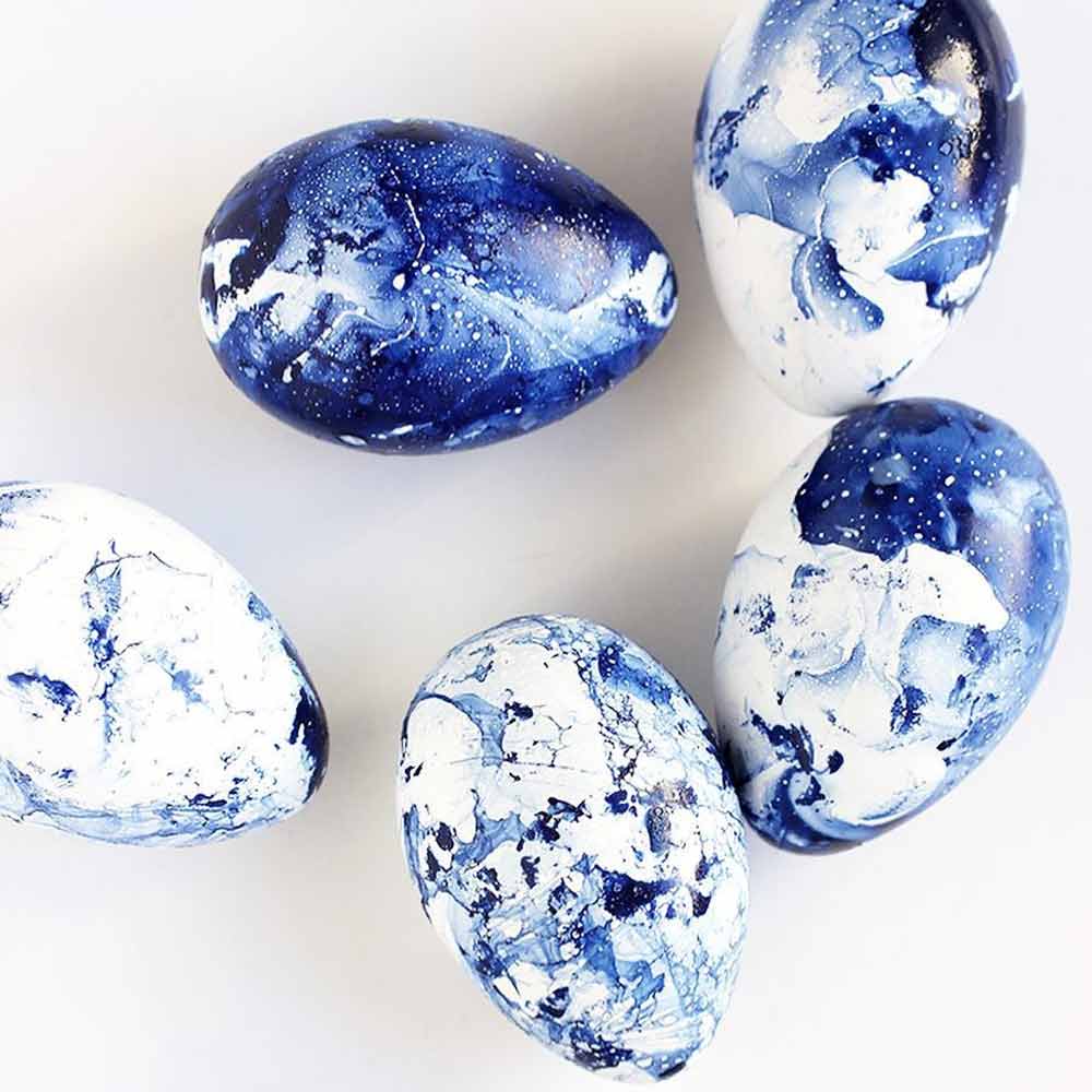 Blue And White Marble Eggs #bueeggs