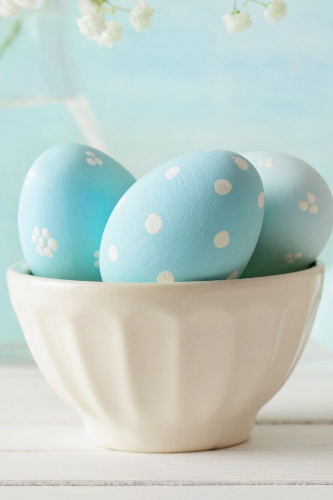 Easter Eggs with Polka Dots