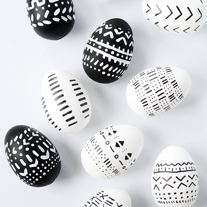 Hipster Black And White Eggs