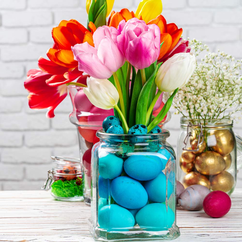 Tulips Decoration with Eggs