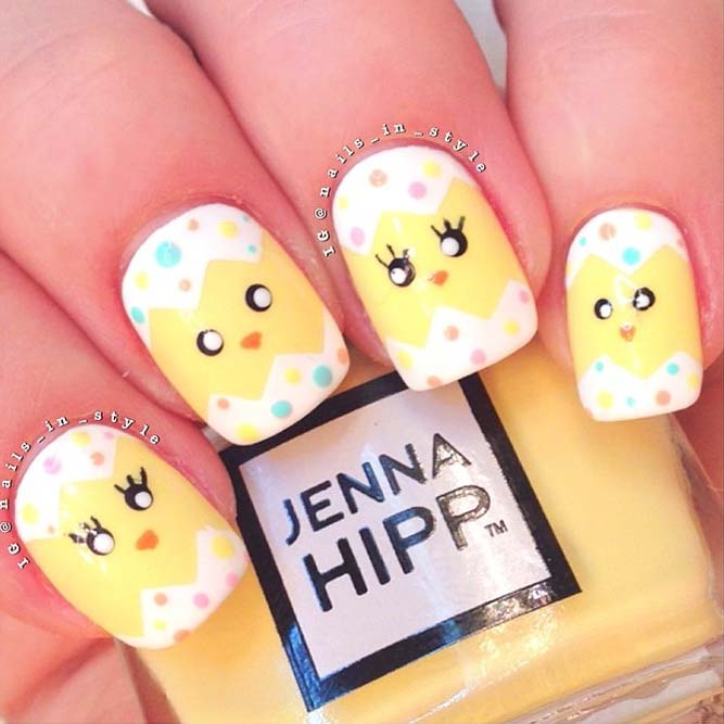 Easter Chicken Nails 