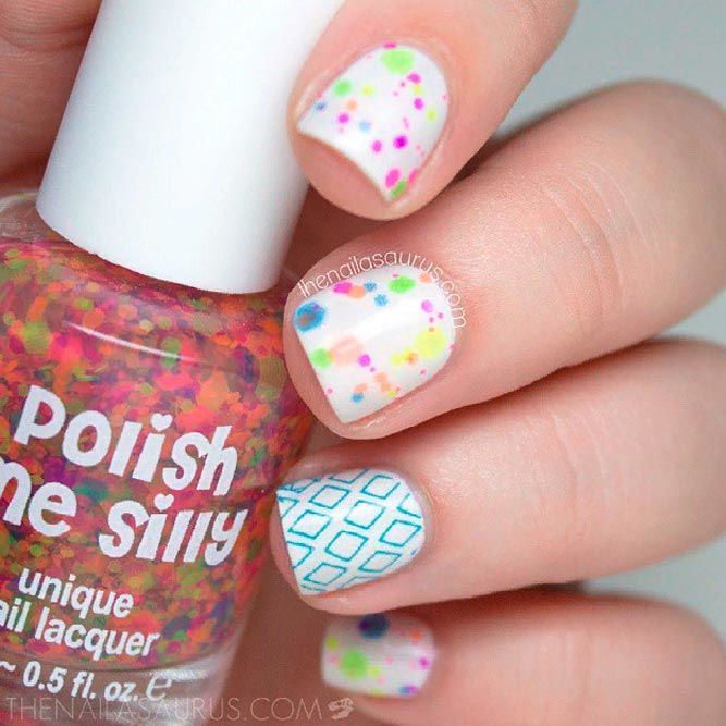 Colorful Glitter Nails #glitternails #easynailart