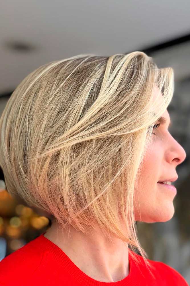 Edgy Bob Haircuts Blonde Concave 9 