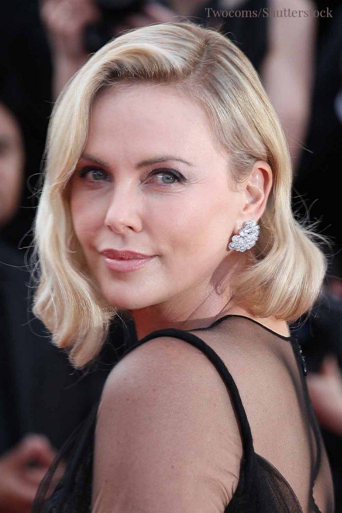 Hollywood Waved Blonde Bob of Charlize Theron
